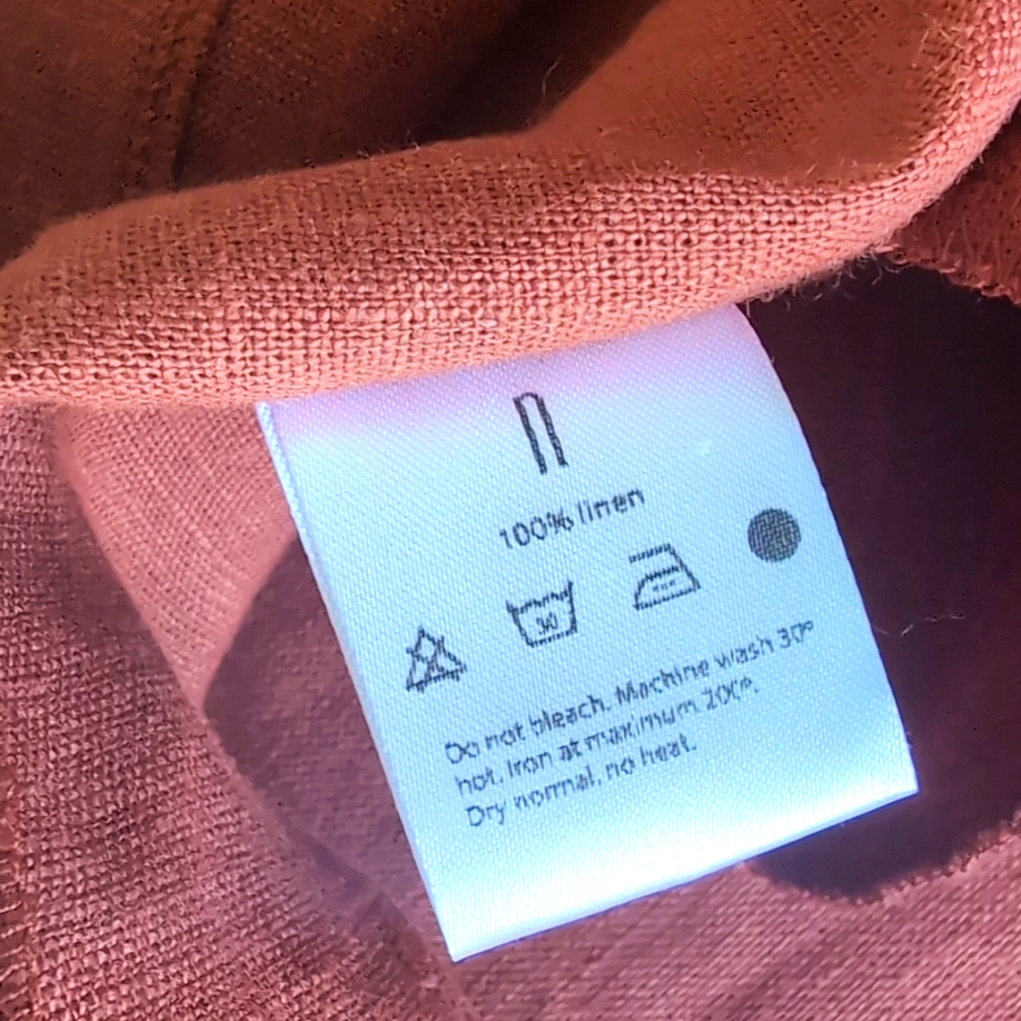 Nich Linen Kimono Wrap Long Sleeved Top In Dusty Maroon Colorway Women's Size L — image 3 of 8